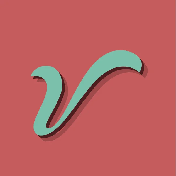 Retro-tegn fra et fontsett, vektorillustrasjon – stockvektor