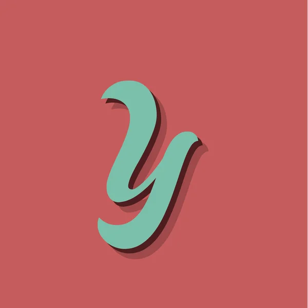 Retro karakter van een fontset, vector illustratie — Stockvector
