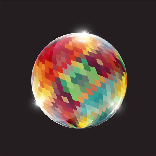 Globe réaliste coloré avec surface ombragée, illustration vectorielle — Image vectorielle