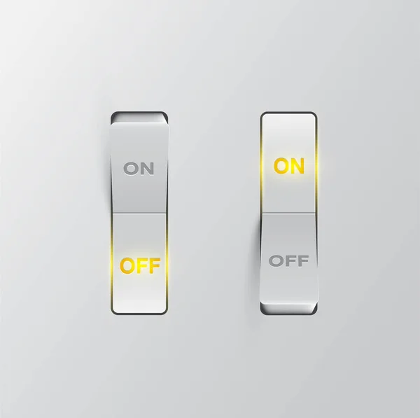 Realistic black switches (ON/OFF) on black background, vector il Stock ...