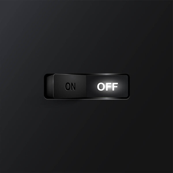 Realistic switch (OFF), vector illustration