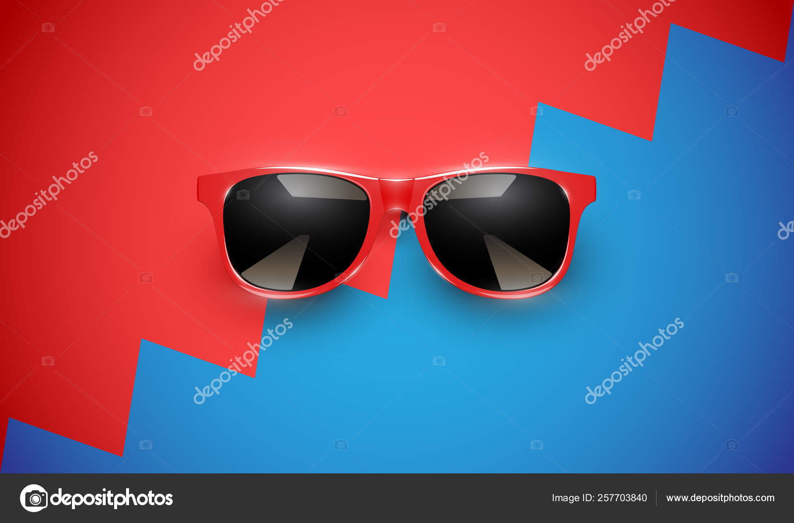 逼真的矢量太阳镜在五颜六色的背景，病媒病图库矢量图©Seby87 257703840, image size:1600x1054