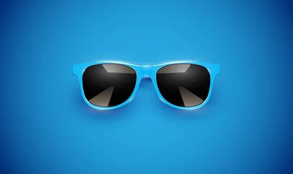 Gafas de sol vectoriales realistas sobre un fondo colorido, vector de mal — Vector de stock