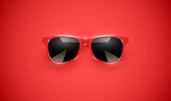 Realistic vector sunglasses on a colorful background, vector ill — Stock Vector