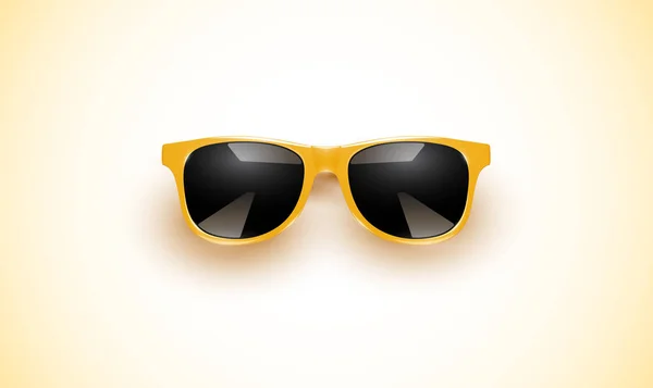 Gafas de sol vectoriales realistas sobre un fondo colorido, vector de mal — Vector de stock