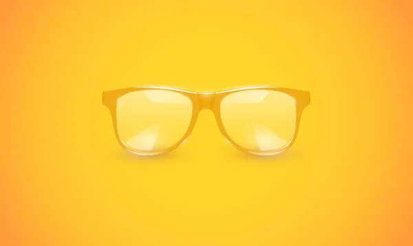 Gafas graduadas de alto detalle sobre fondo colorido, vector illustra — Archivo Imágenes Vectoriales