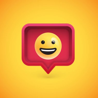 3d konuşma balonu komik 3d ifade, vektör illüstrasyon