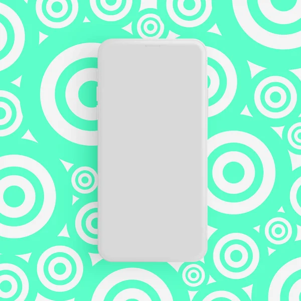 Téléphone réaliste gris mat avec fond coloré, illustration vectorielle — Image vectorielle