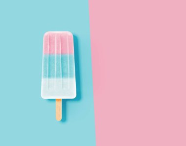 Gerçekçi temiz ve pastel dondurma, vektör illüstrasyon