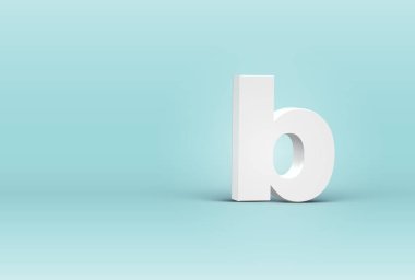 Yüksek detaylı 3d yazı tipi harfi, vektör çizimi