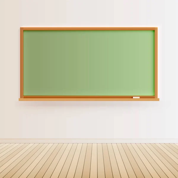 Chalkboard preto detalhado alto com assoalho de madeira, vetor illustr — Vetor de Stock