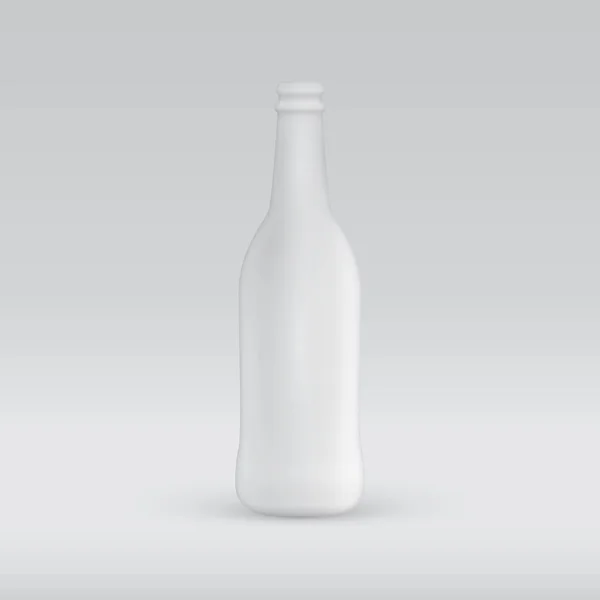 Botella blanca en blanco para publicidad, ilustración vectorial — Archivo Imágenes Vectoriales