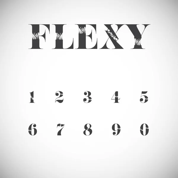 Flexy character set, vector illustration — Stock Vector