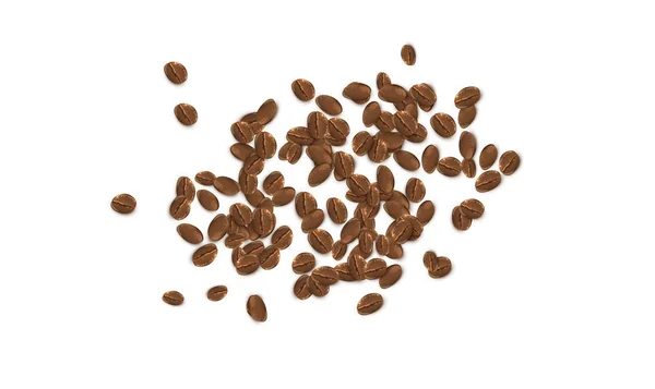 Realistické kávové fazole, vektorová ilustrace — Stockový vektor