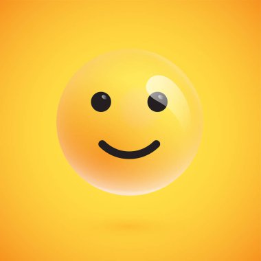 Sarı bir arka plan önünde gerçekçi sarı ifade, vektör illüstrasyon