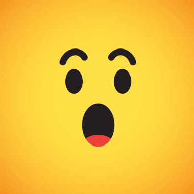 Sarı bir arka plan önünde gerçekçi sarı ifade, vektör illüstrasyon