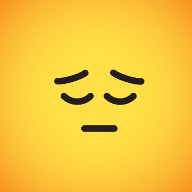 Sarı bir arka plan önünde gerçekçi sarı ifade, vektör illüstrasyon