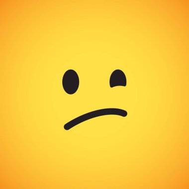 Sarı bir arka plan önünde gerçekçi sarı ifade, vektör illüstrasyon