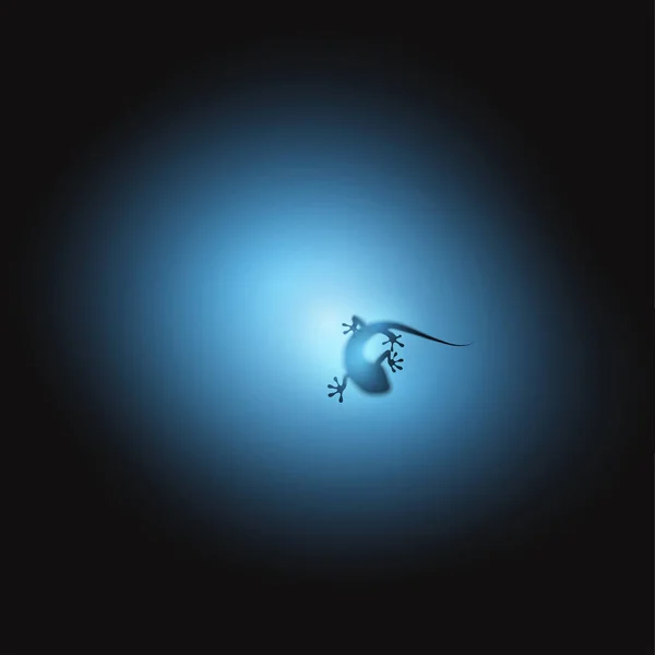 Silhouette réaliste d'un lézard, illustration vectorielle — Image vectorielle