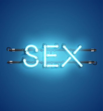 Reklam için Neon gerçekçi kelime, vektör illüstrasyon