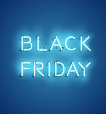 Reklam için Neon gerçekçi kelime, vektör illüstrasyon