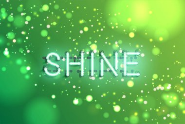 Reklam için Neon gerçekçi kelime, vektör illüstrasyon