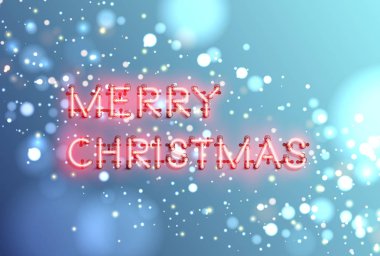 Reklam için Neon gerçekçi kelime, vektör illüstrasyon