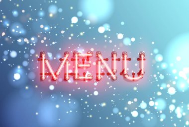 Reklam için Neon gerçekçi kelime, vektör illüstrasyon