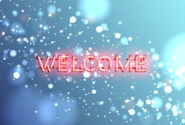 Reklam için Neon gerçekçi kelime, vektör illüstrasyon