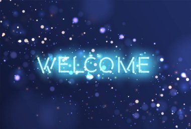 Reklam için Neon gerçekçi kelime, vektör illüstrasyon