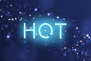 Reklam için Neon gerçekçi kelime, vektör illüstrasyon