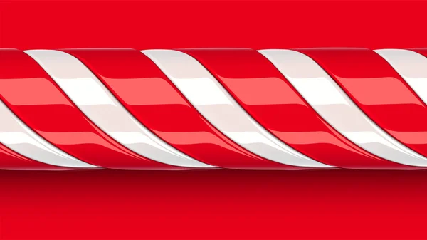Canne à bonbons rouge détaillée haute, illustration vectorielle — Image vectorielle