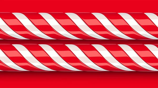 高詳細な赤いキャンディ杖、ベクトルイラスト — ストックベクタ