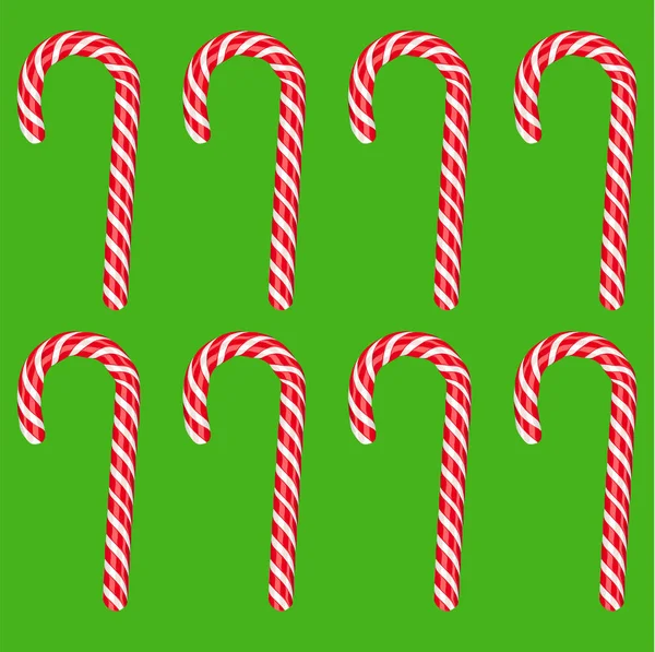 High detailed red candy cane, vector illustration — Stock Vector