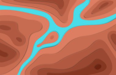 Kağıt adverti için gölgeler ile 3d kabartma renkli arka plan kesti