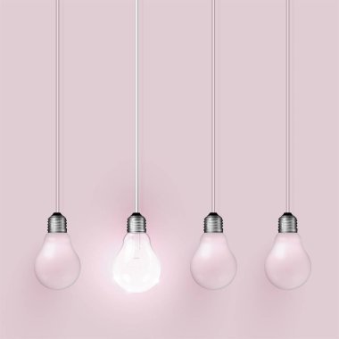 Yüksek detaylı gerçekçi ampul illüstrasyon, vektör