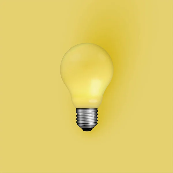 High detailed realistic light bulb illustration, vector — Stock Vector