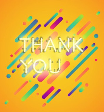 Renkli arka plan, vektör illustartion ile reklam için Neon kelime