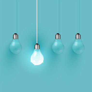 Yüksek detaylı gerçekçi ampul illüstrasyon, vektör