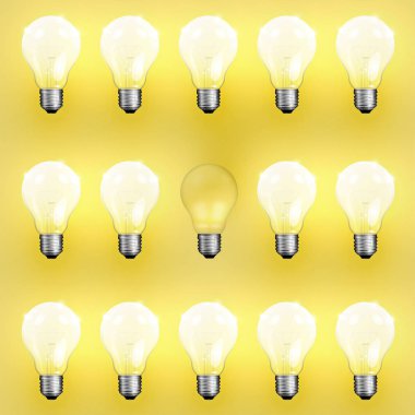 Yüksek detaylı gerçekçi ampul illüstrasyon, vektör