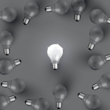 Yüksek detaylı gerçekçi ampul illüstrasyon, vektör