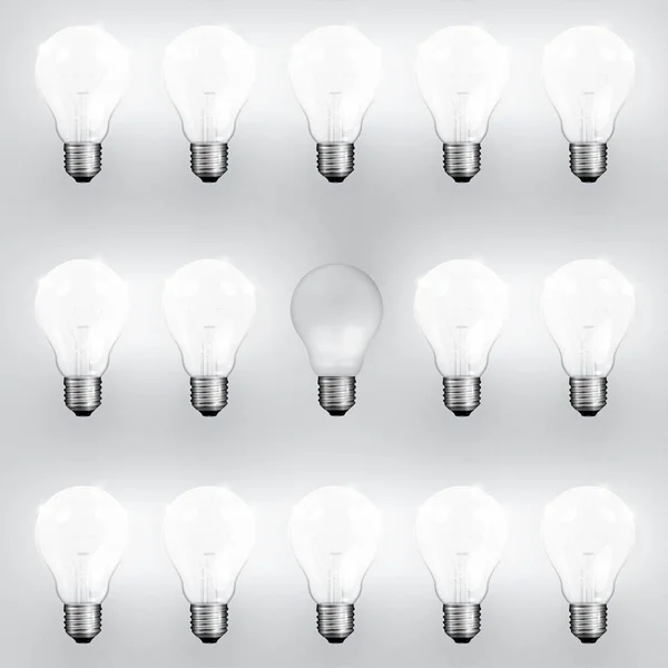 High detailed realistic light bulb illustration, vector — Stock Vector