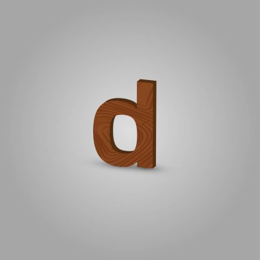 Bir dize, vektör illüstrasyon gerçekçi ahşap karakter