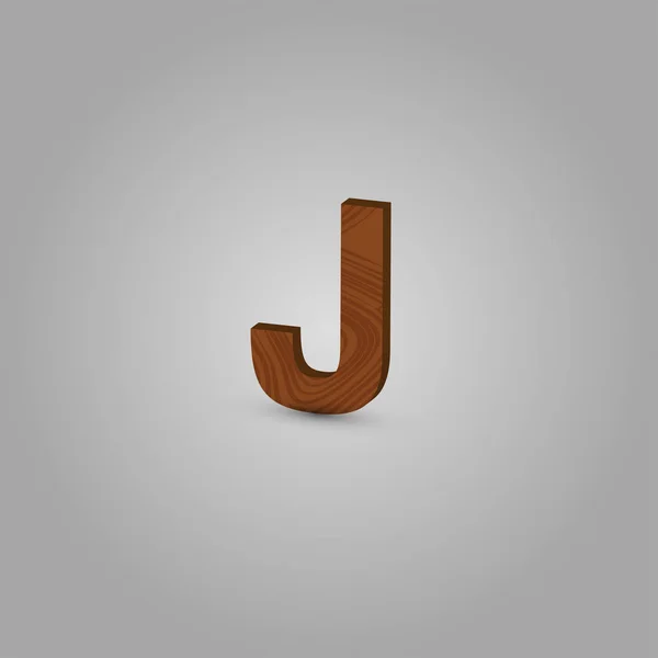 Ρεαλιστικός χαρακτήρας ξύλου από ένα σύνολο γραμματοσειρών, απεικόνιση διανυσματικών φορέων — Διανυσματικό Αρχείο