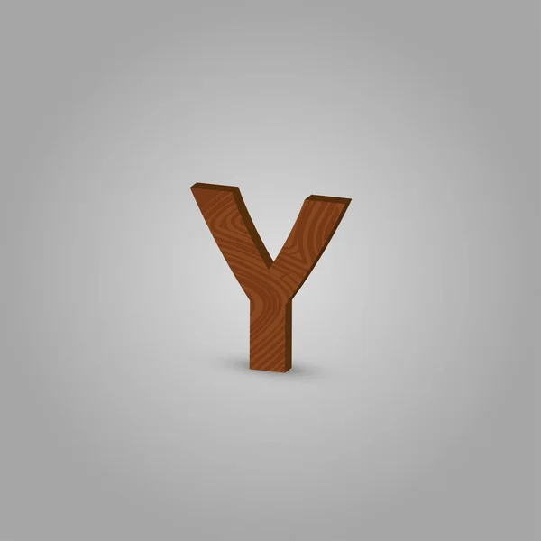 Carácter realista de madera de un tipográfico, ilustración vectorial — Vector de stock