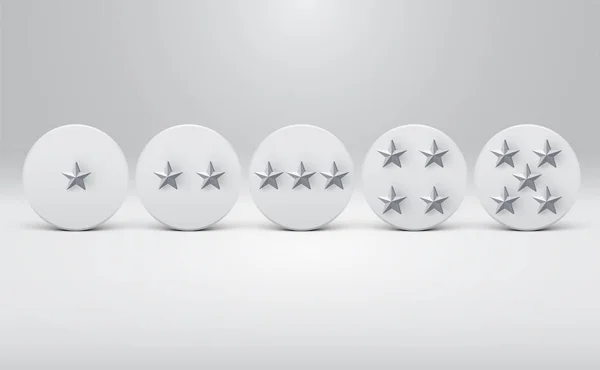 Buttons mit hoher Sternenbewertung, Vektor-Illustration — Stockvektor