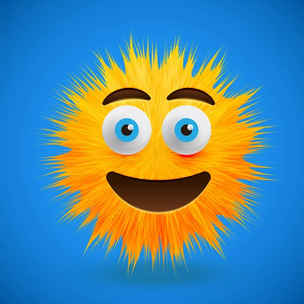 High-detailed 3D bont smiley emoticon, vector illustratie — Stockvector