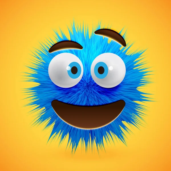 High-detailed 3D bont smiley emoticon, vector illustratie — Stockvector