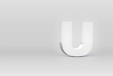 Yüksek detaylı 3d yazı tipi karakteri, vektör çizimi