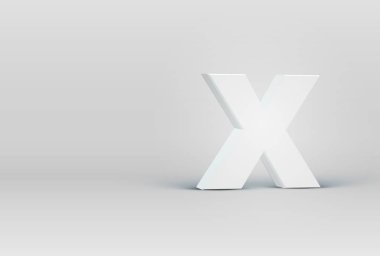 Yüksek detaylı 3d yazı tipi karakteri, vektör çizimi